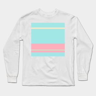 An astonishing setup of Soft Pink, Robin'S Egg Blue, Light Mint and Bisque stripes. Long Sleeve T-Shirt